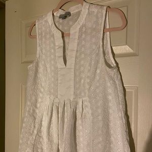 White Sleeveless Shirt